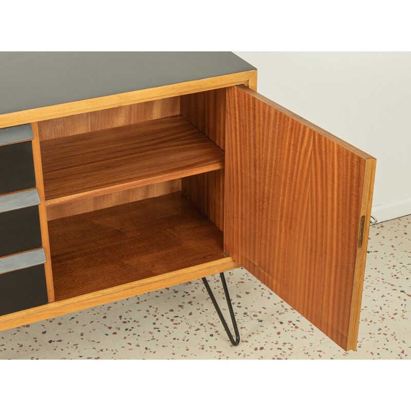 Vintage walnut sideboard with three doors, Germany 1960