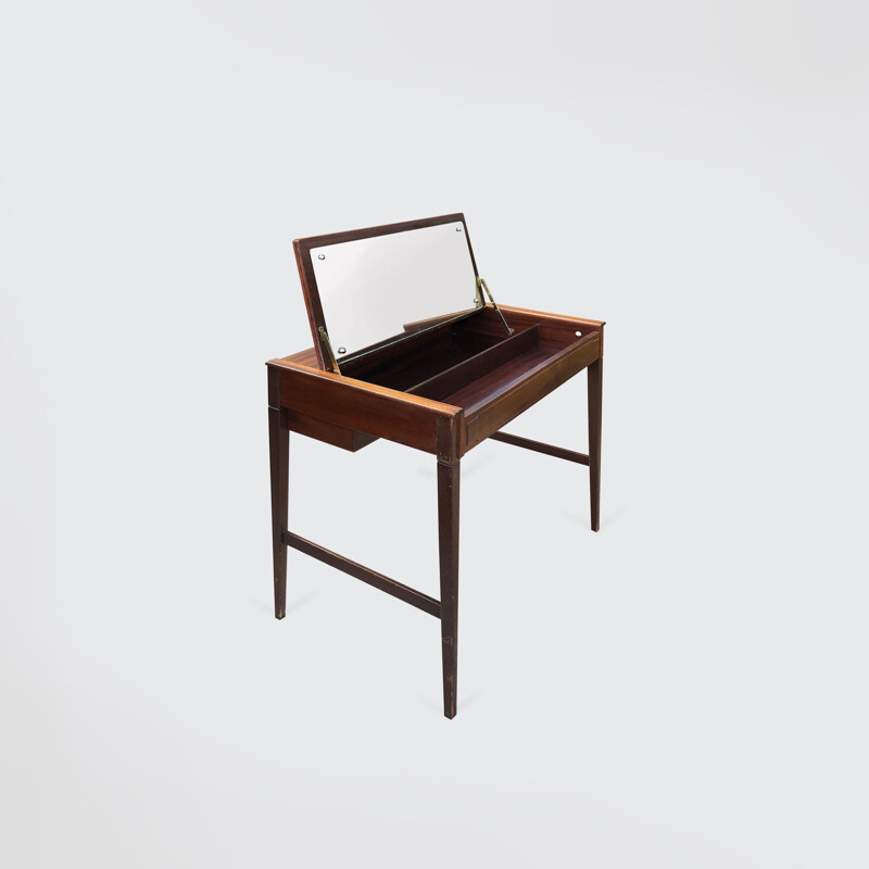 Vintage desk with enclosed mirror by Johannes Hansen, Denmark 1940s