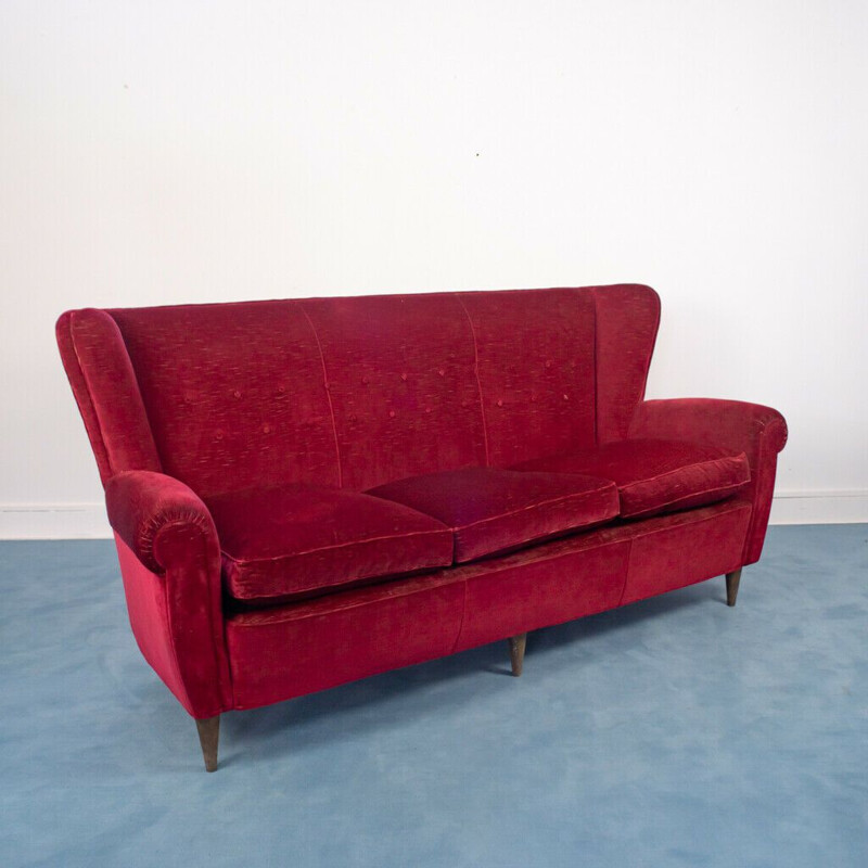 Vintage 3-seater sofa by Paolo Buffa, Italy 1960s