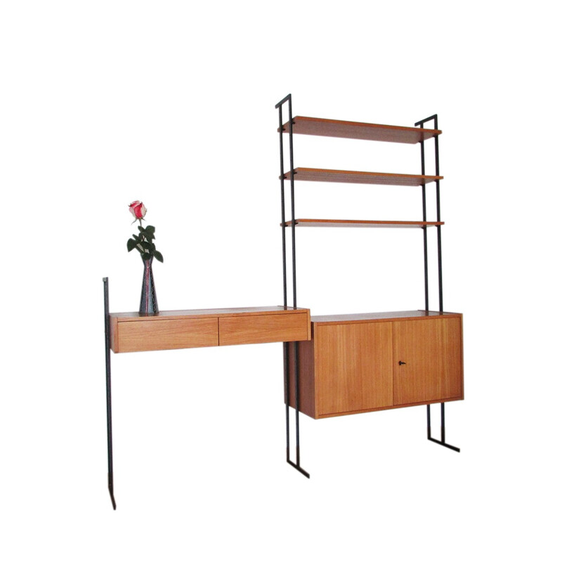 Vintage modular teak shelf - 1960s