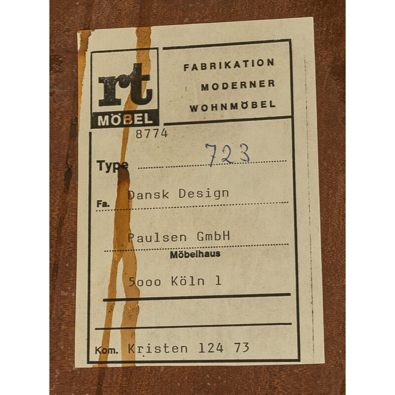 Zweitürige Vintage-Kommode aus Teakholz von Heinrich Riestenpatt, Deutschland 1960