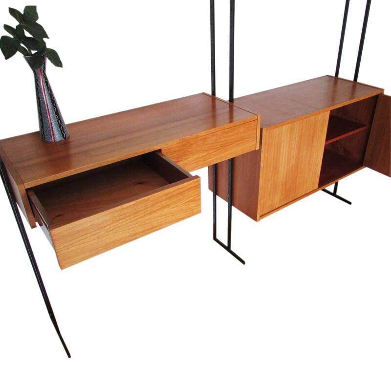 Vintage modular teak shelf - 1960s