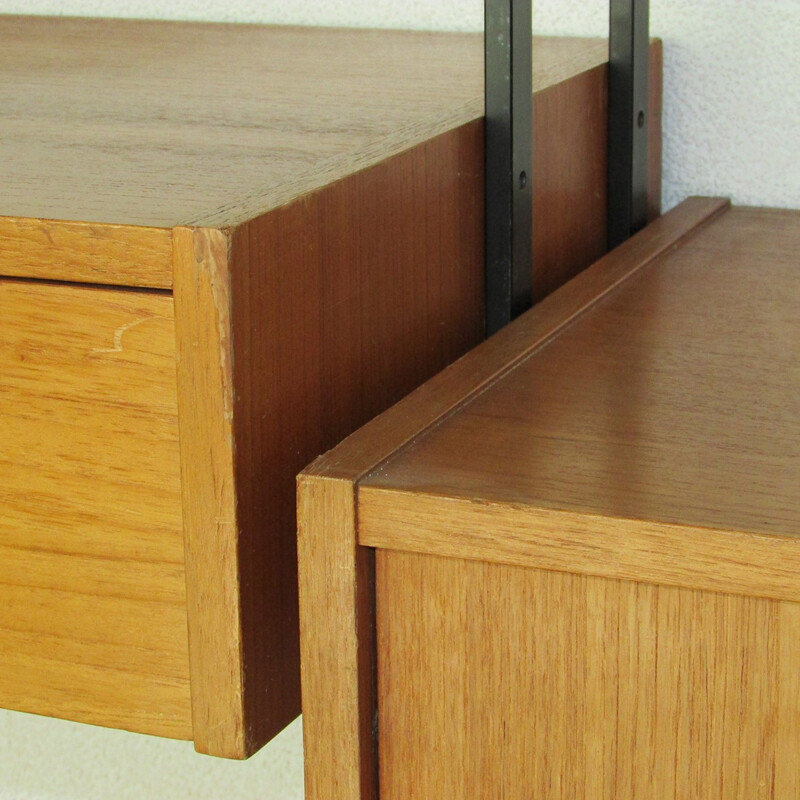 Vintage modular teak shelf - 1960s