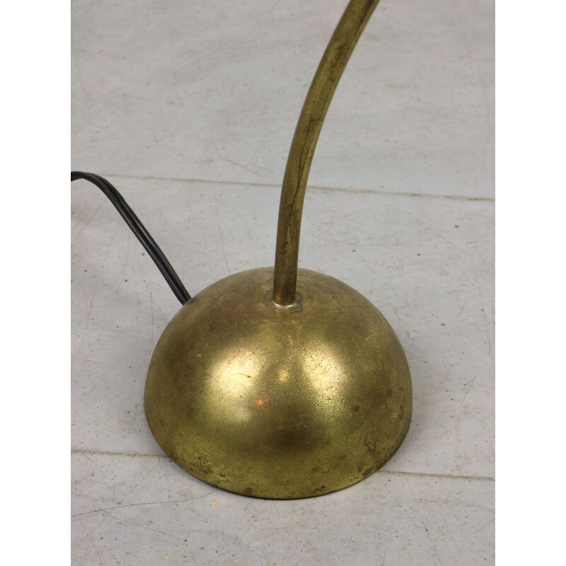 Mid-century brass Arc table lamp
