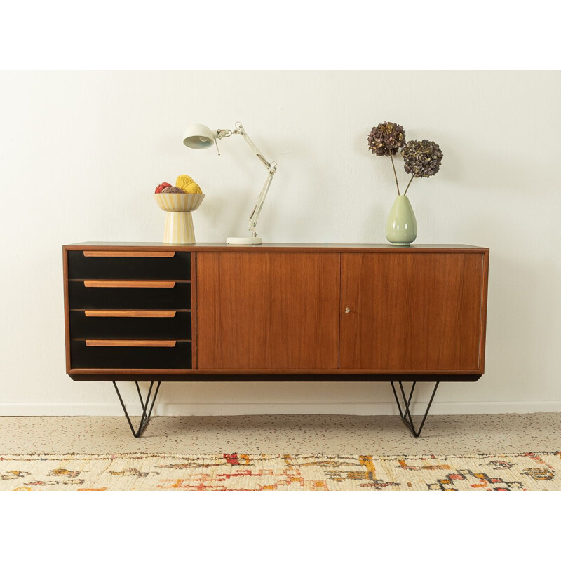 Vintage teak sideboard with two doors by Wk Möbel, Germany 1960