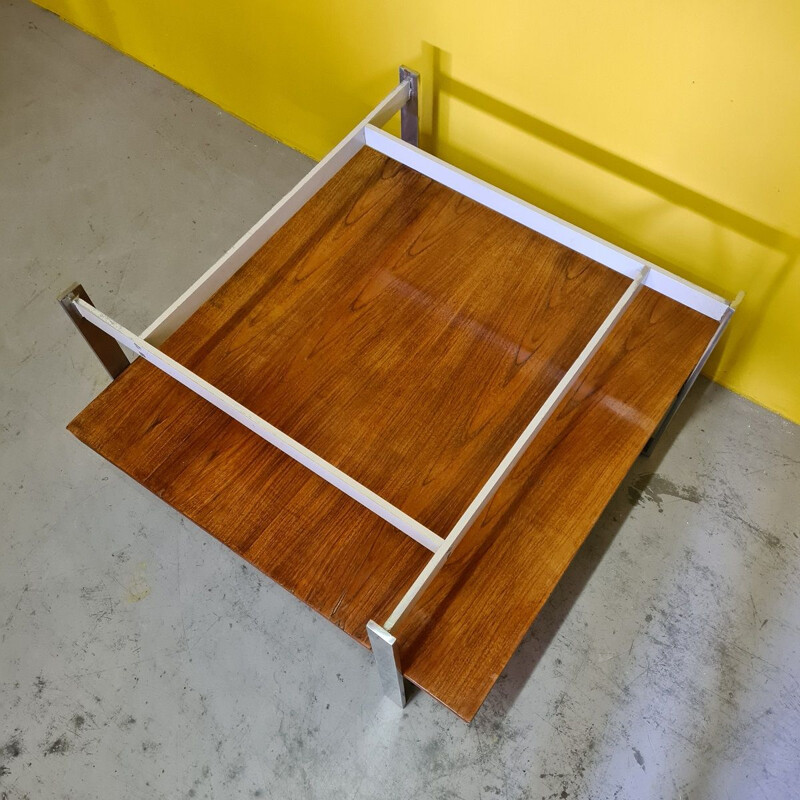 Vintage coffee table with travertine top, 1960s