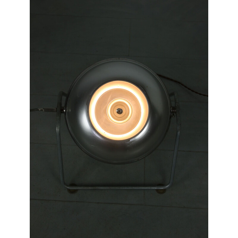 Mid-century aluminium floor reflector lamp