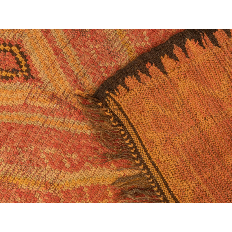 Rehamna vintage Berber wool carpet, Morocco 1980