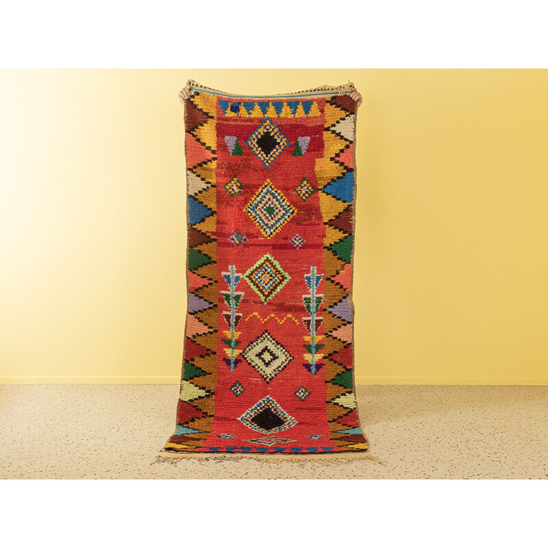 Vintage Berber carpet Boujad in wool, Morocco