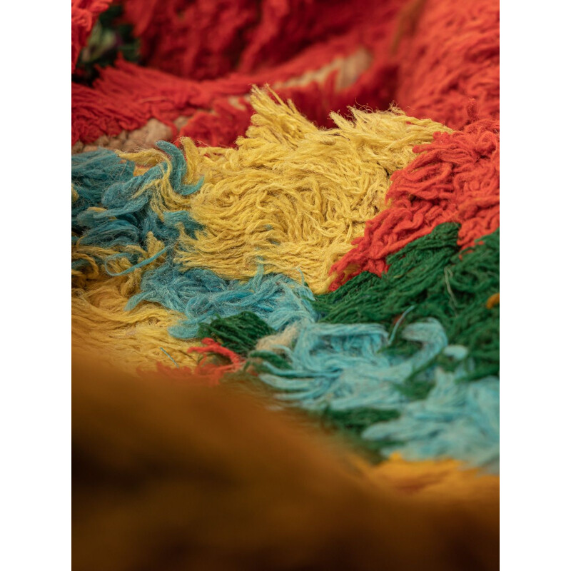 Tapete berbere vintage de Boujad em lã, Marrocos