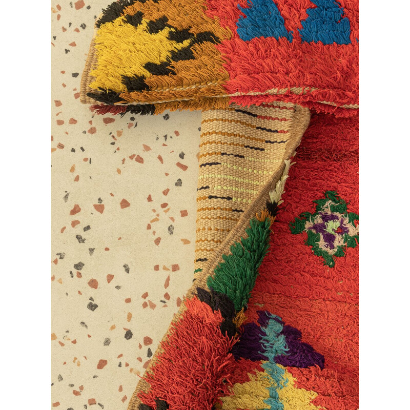 Boujad vintage Berber tapijt in wol, Marokko
