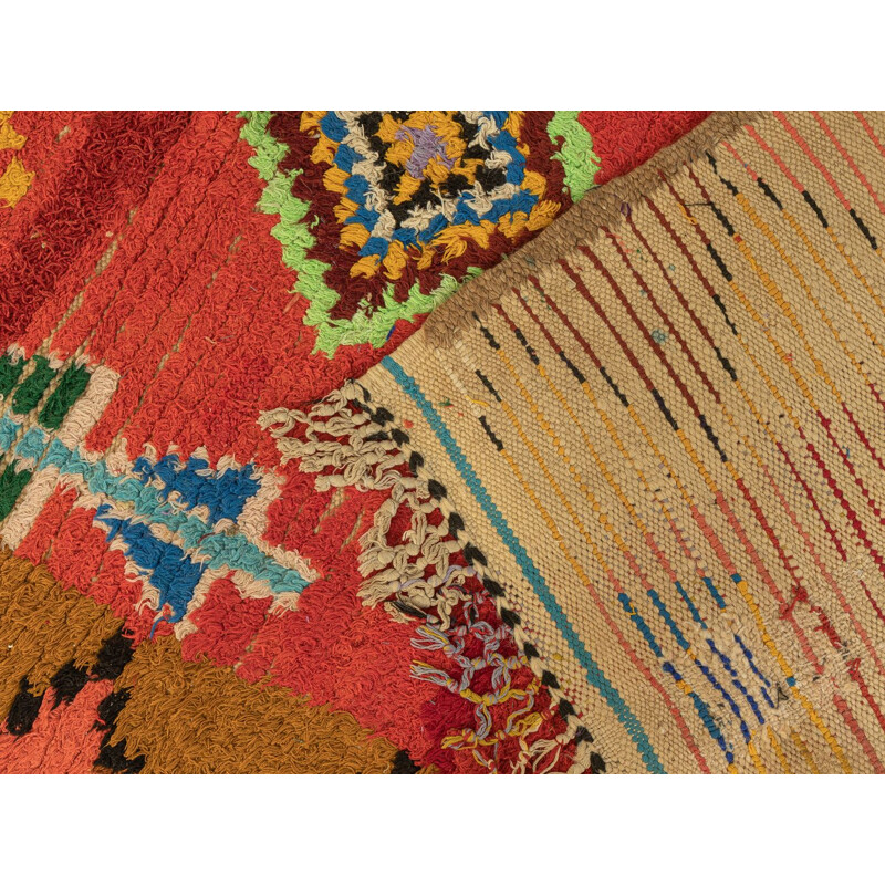 Vintage Berber carpet Boujad in wool, Morocco