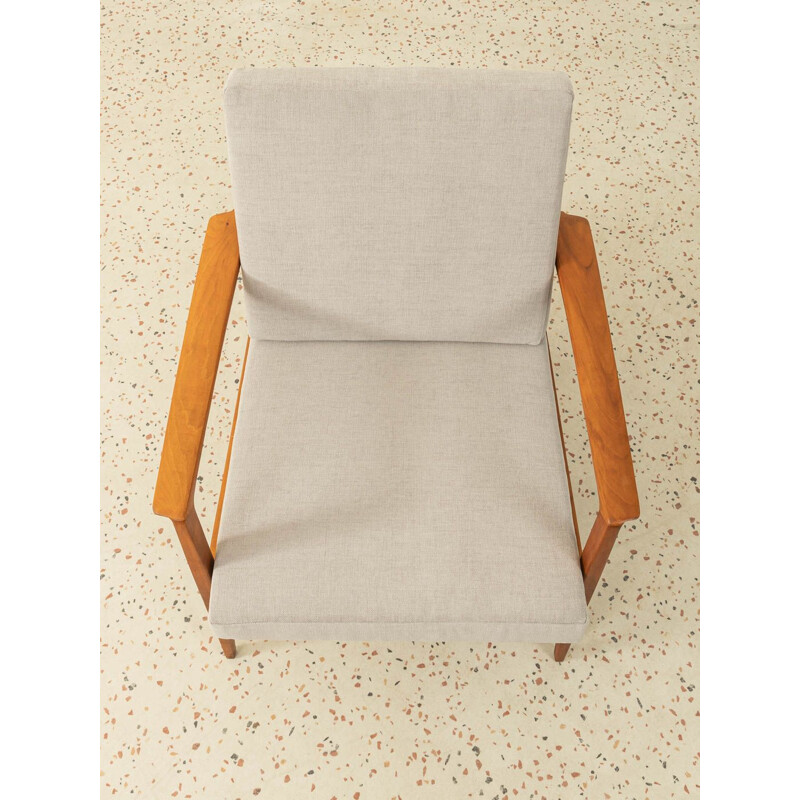 Vintage beechwood and fabric armchair, Germany 1960s