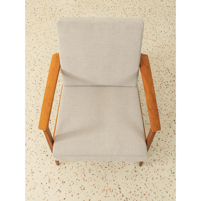 Vintage-Sessel aus Buchenholz und Stoff, Deutschland 1960