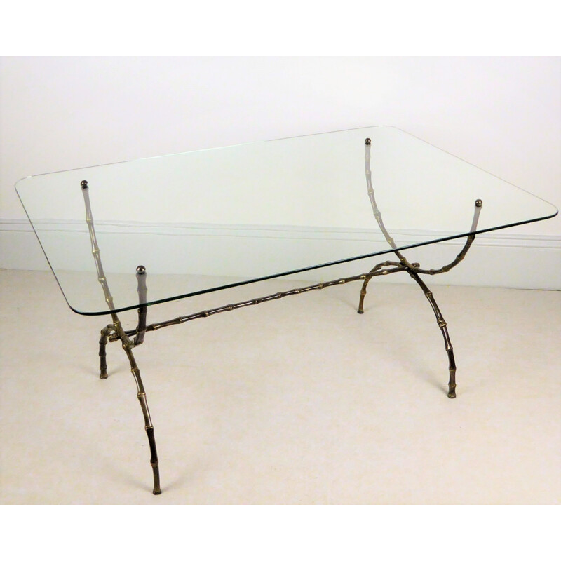 Mid century rectangular Maison Bagues coffee table - 1960s