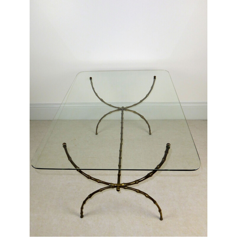 Mid century rectangular Maison Bagues coffee table - 1960s