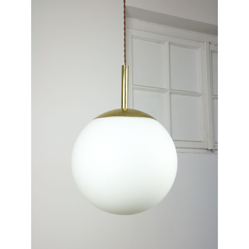 Vintage opaline globe pendant lamp
