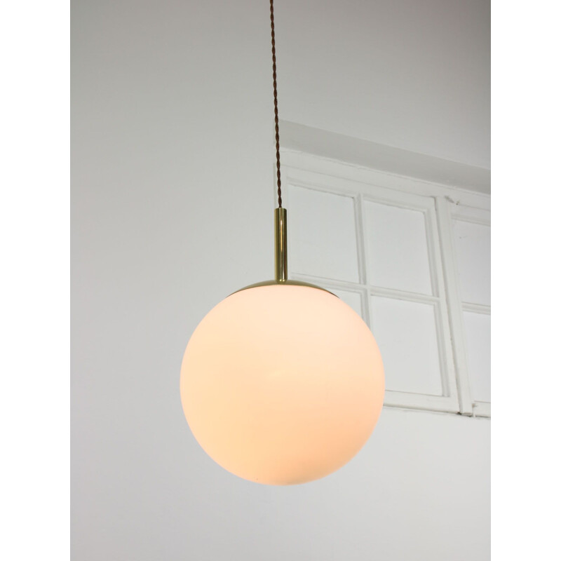 Vintage opaline globe pendant lamp