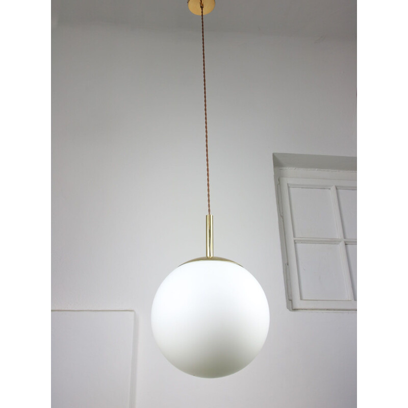 Vintage opaline globe pendant lamp