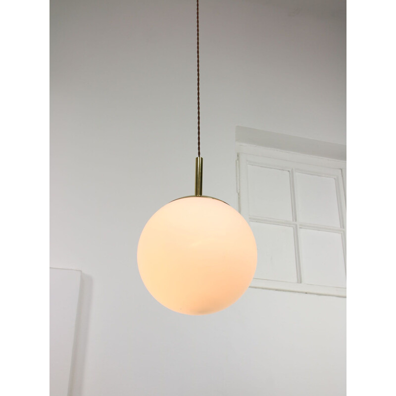 Vintage opaline globe pendant lamp