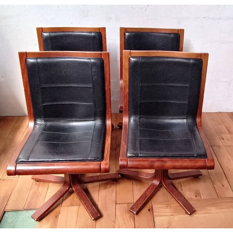 Chaise vintage en bois par Cofemo