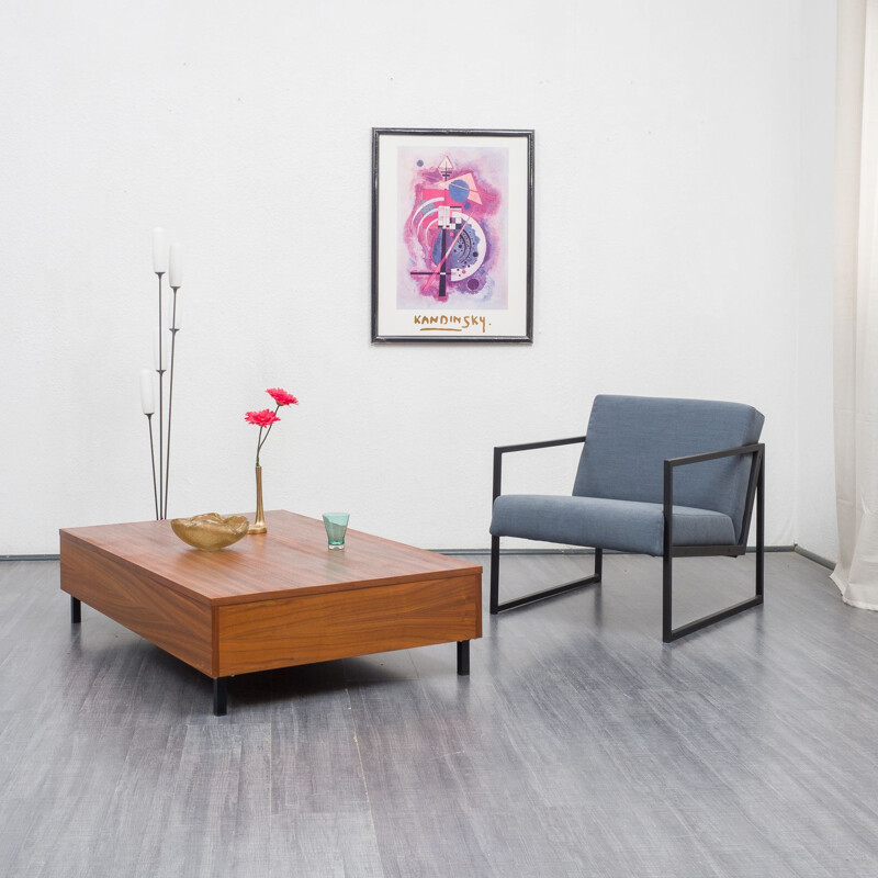 Vintage walnut coffee table, 1960s