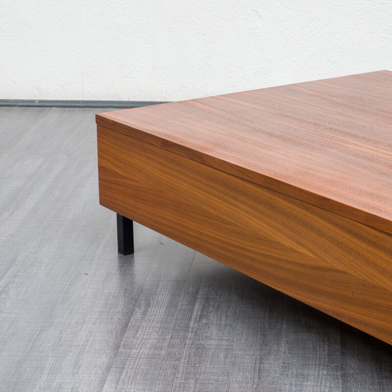 Vintage walnut coffee table, 1960s