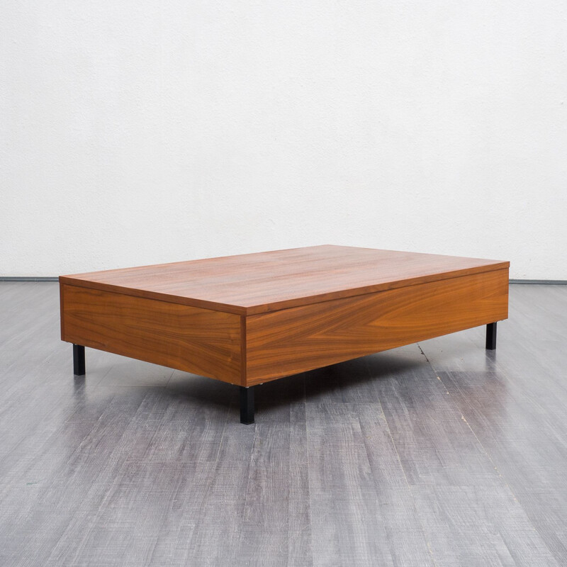 Vintage walnut coffee table, 1960s