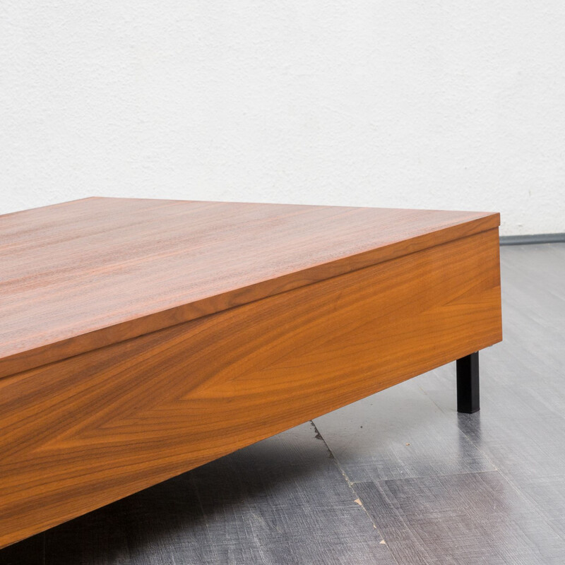 Vintage walnut coffee table, 1960s