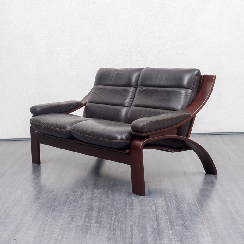 Vintage leather sofa, 1970s