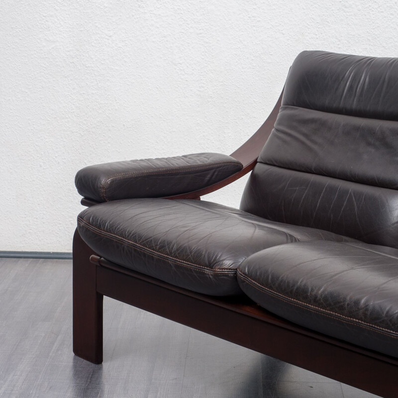 Vintage leather sofa, 1970s