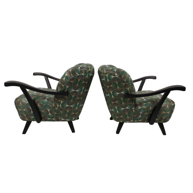 Paar vintage Art Deco fauteuils, 1950
