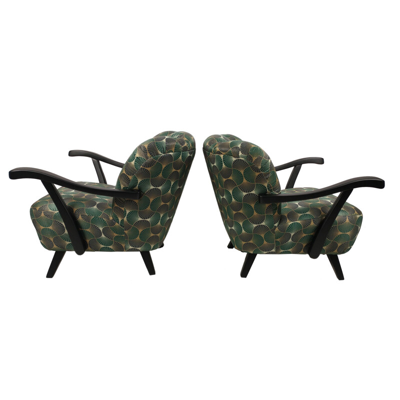 Pair of vintage Art deco armchairs, 1950s