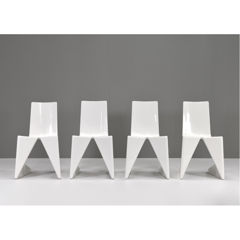Conjunto de 4 cadeiras vintage por Wiel Arets para Lensvelt, Países Baixos 2005
