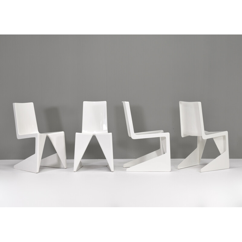 Set of 4 vintage chairs by Wiel Arets for Lensvelt, Netherlands 2005s