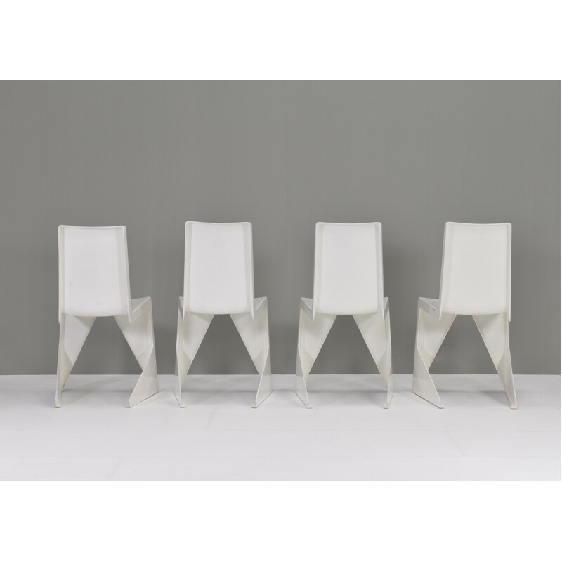 Set of 4 vintage chairs by Wiel Arets for Lensvelt, Netherlands 2005s