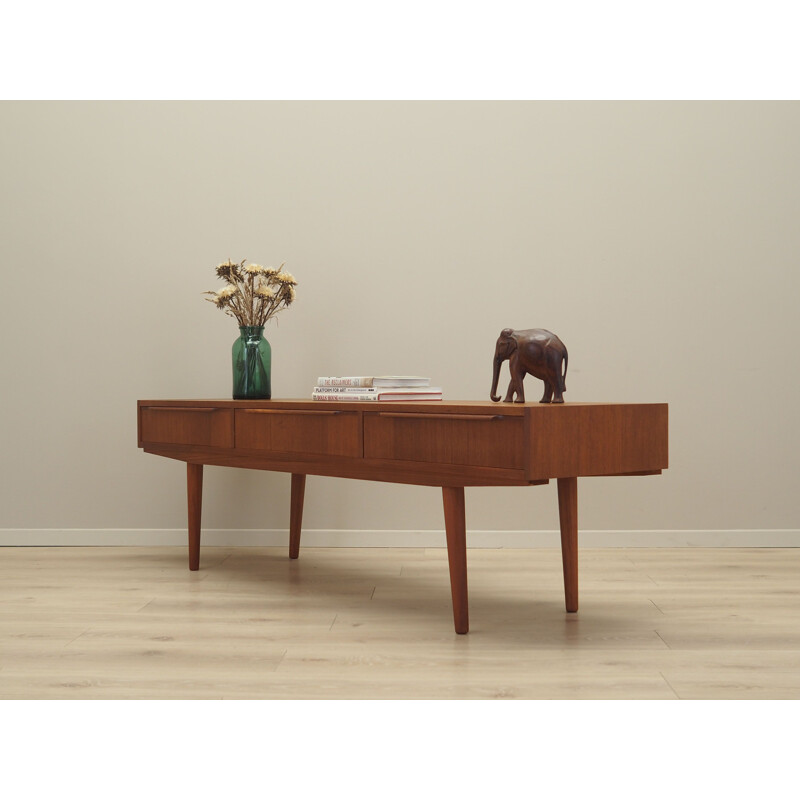 Vintage teak lowboard, Denmark 1960s