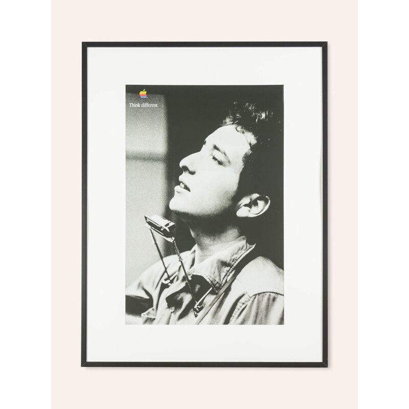 Cartel publicitario vintage Think Different Bob Dylan para Apple, 1998