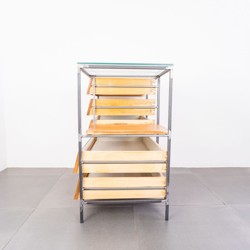 Vintage wooden chest of drawers, 1930s