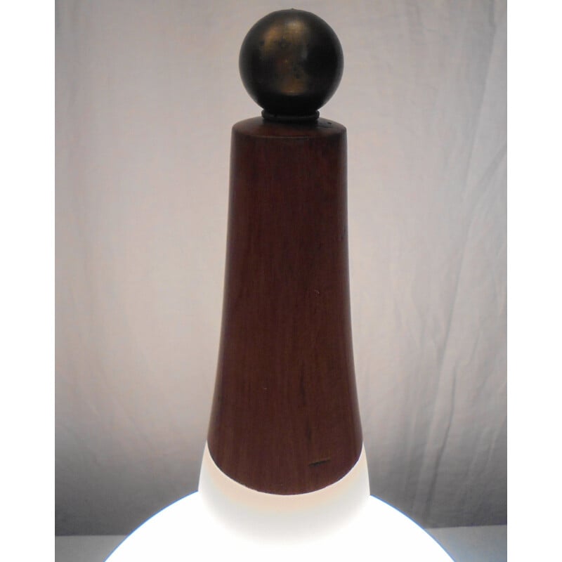 Lampe vintage en opaline de Max Ingrand, 1970