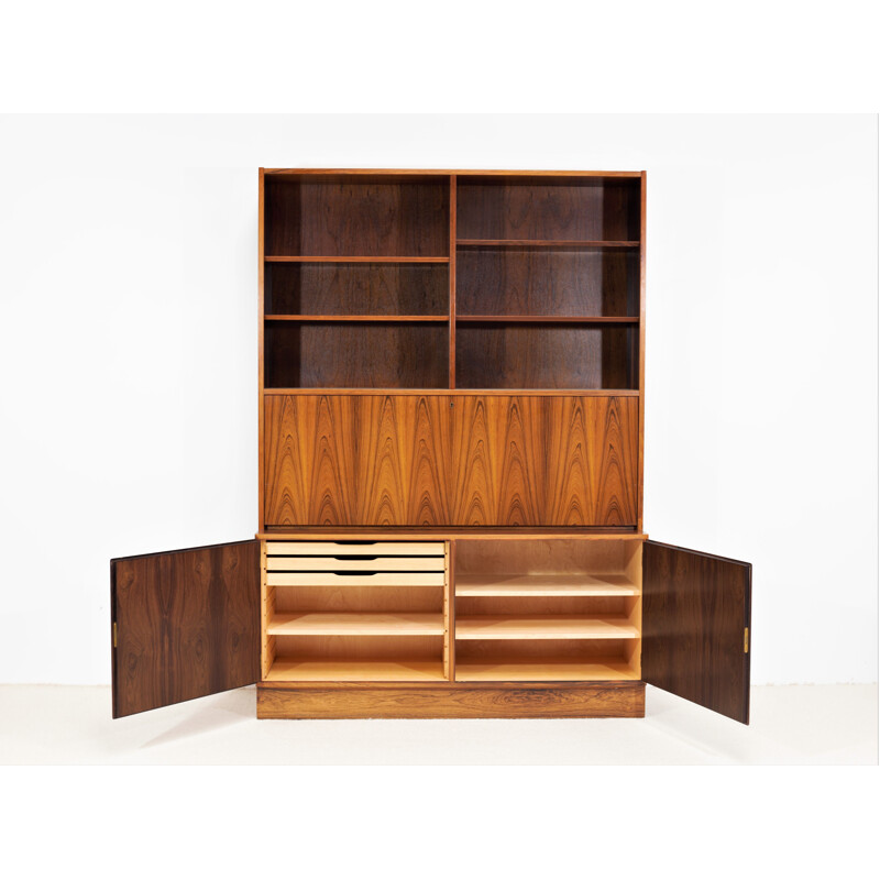 Vintage rosewood highboard by Carlo jensen for Hundevad & Co