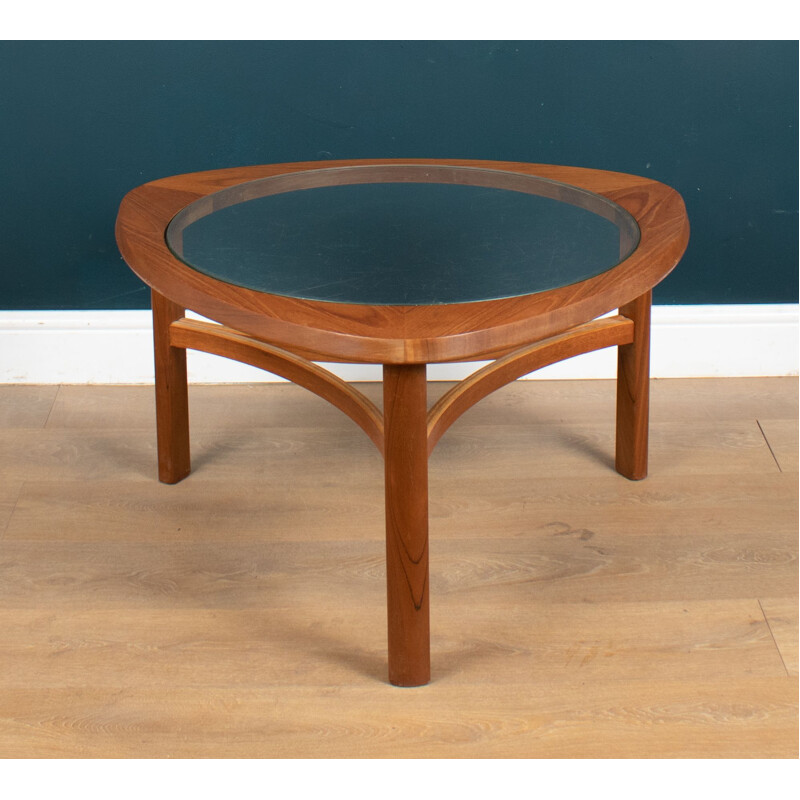 Vintage teak and glass coffee table by Nathan, England 1960