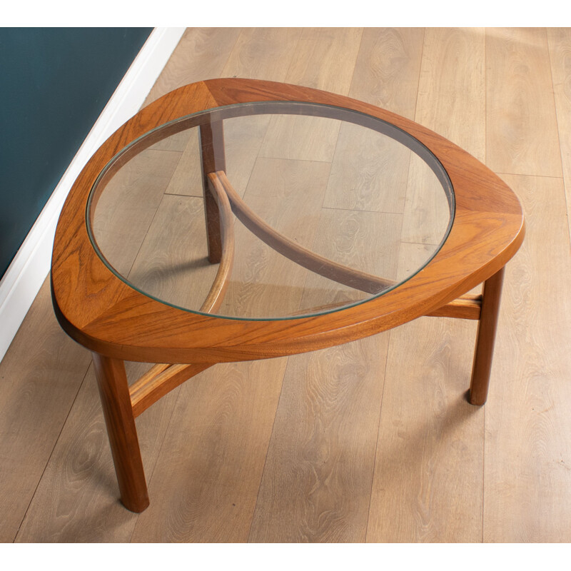 Vintage teak and glass coffee table by Nathan, England 1960