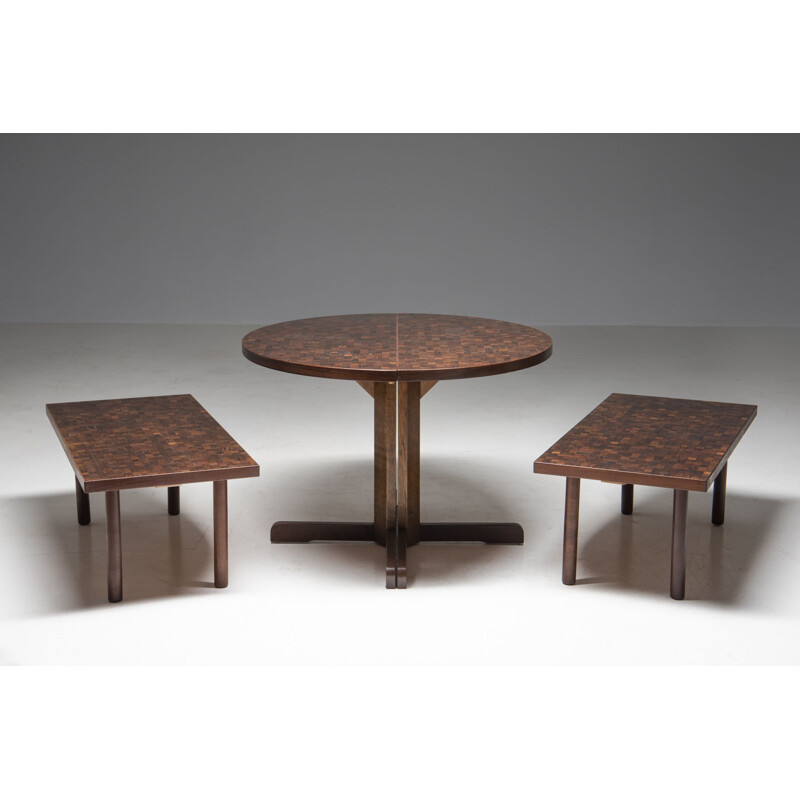 Vintage uittrekbare tafel van Dieter Waeckerlin voor Idealheim Basel, 1960