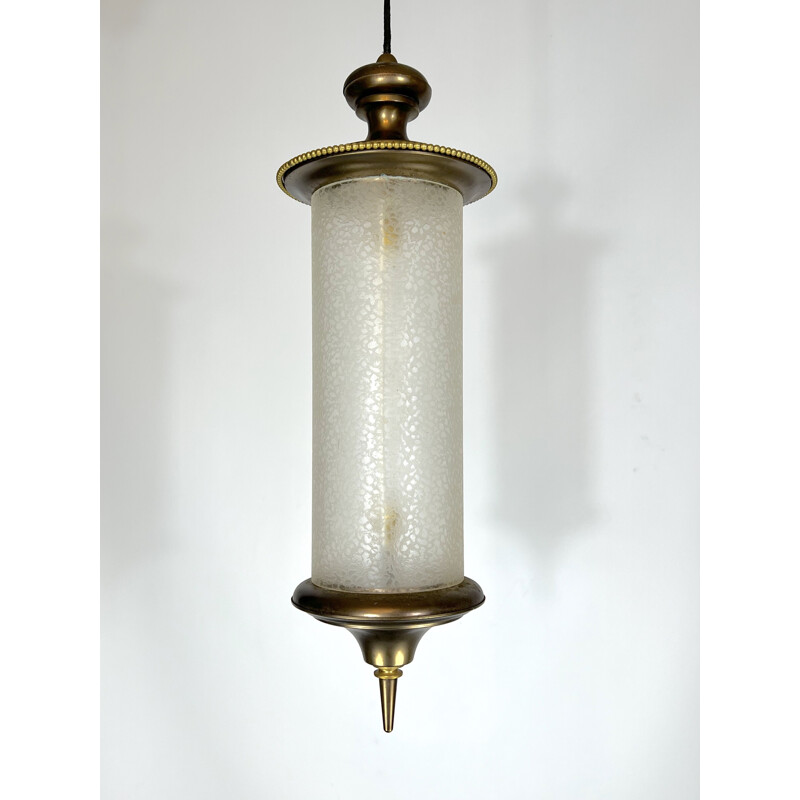 Mid-century brass pendant lamp by Lumi Milano, 1950s