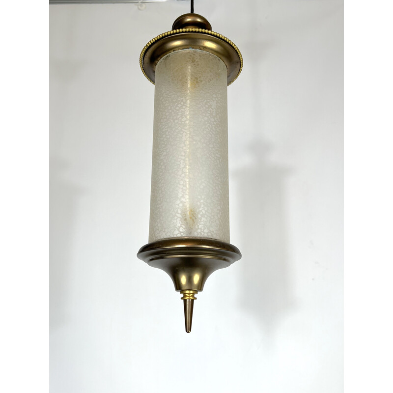 Lámpara de suspensión de latón vintage de Lumi Milano, 1950