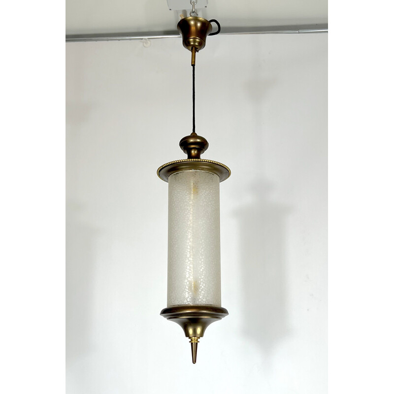 Mid-century brass pendant lamp by Lumi Milano, 1950s