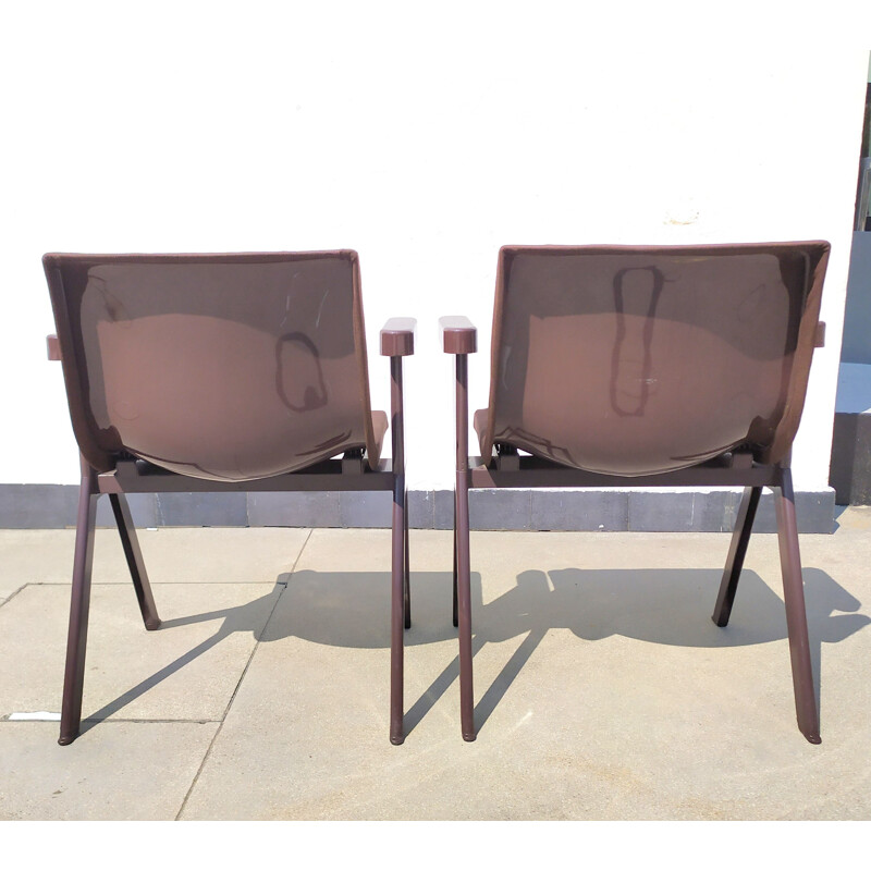 Par de cadeiras de escritório vintage de Ettore Sottsass para a Síntese Olivetti, 1971