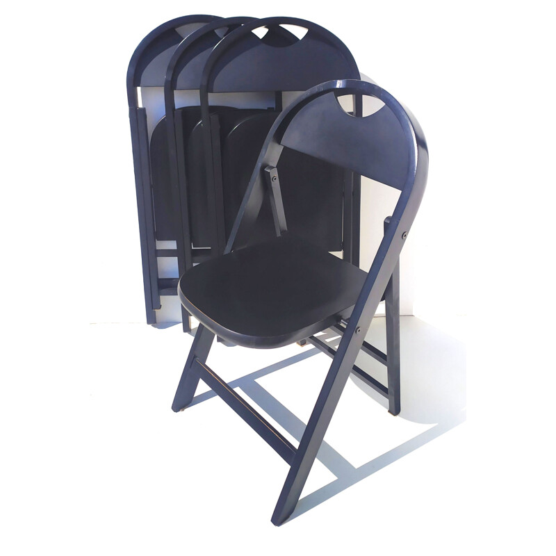 Set van 4 vintage Tric stoelen van Achille Castiglioni voor Bbb Bonacina, 1965