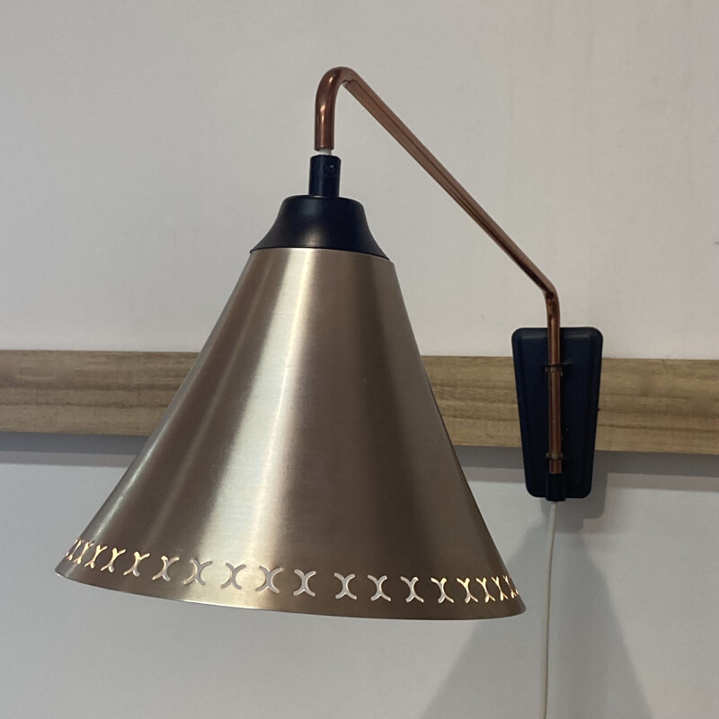 Scandinavische vintage wandlamp, 1950